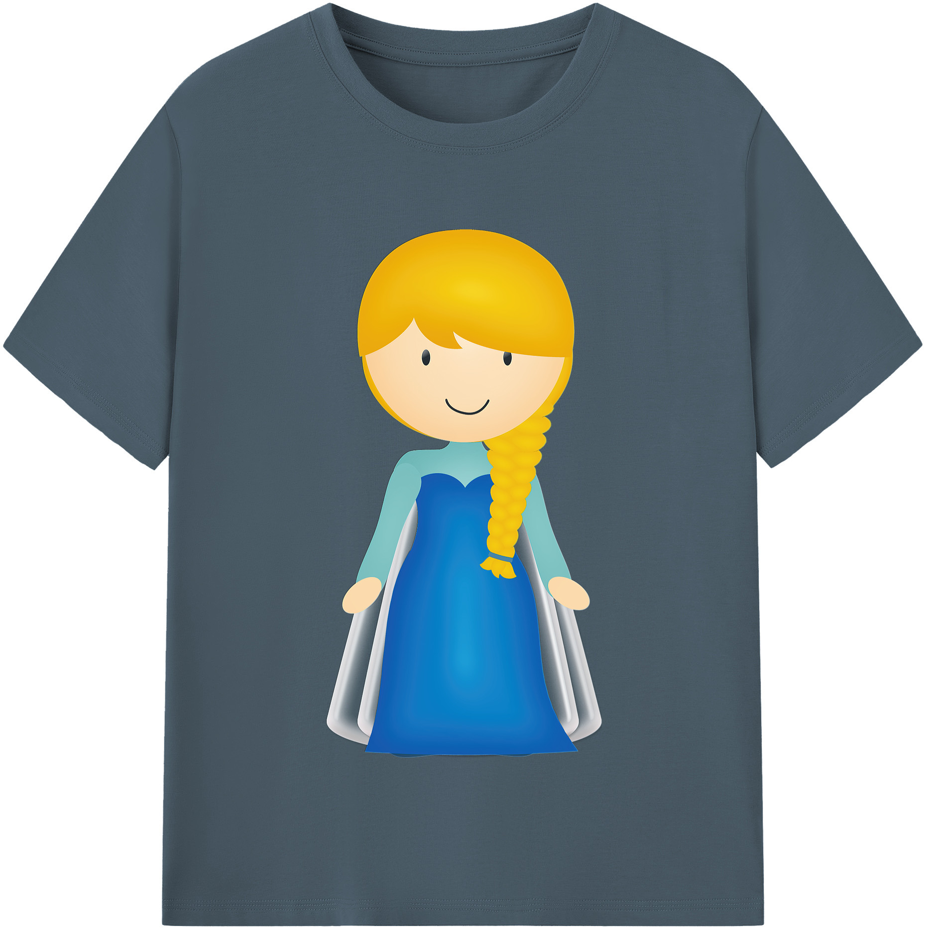（画像用） アナと雪の女王 アンナ エルサ Frozen Anna Elsa 綿100％半袖Tシャツ（フロントプリント）